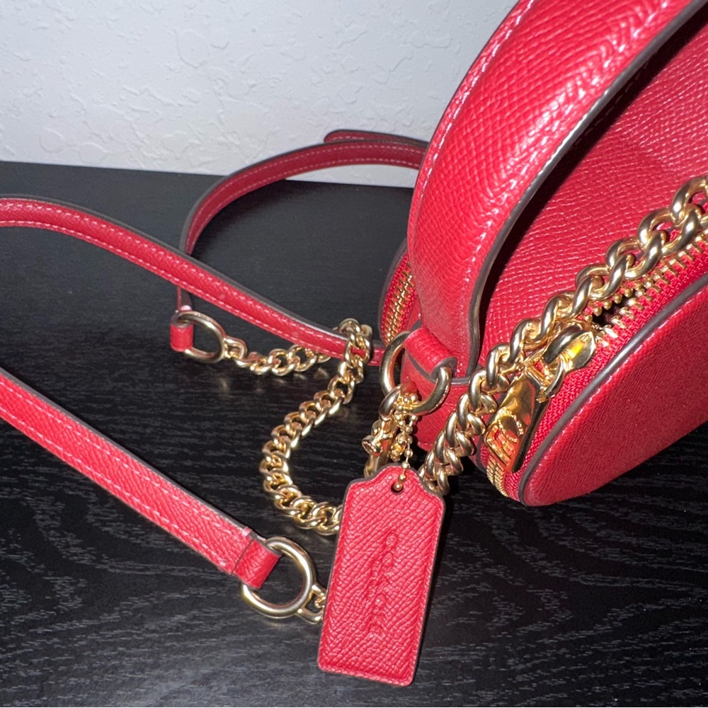 Coach 2023 Valentines Day Red Leather Heart Crossbody Bag LIMITED EDITION - Picture 6 of 11